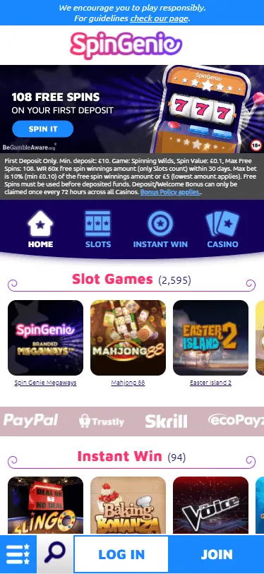 SpinGenie Casino Bonus