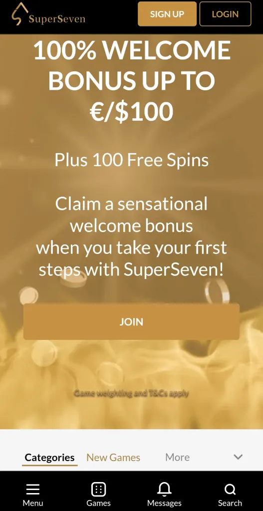 superseven casino bonus