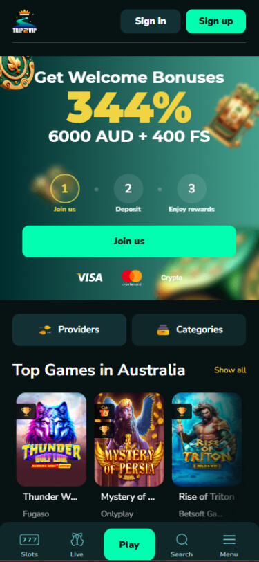 trip2vip casino login