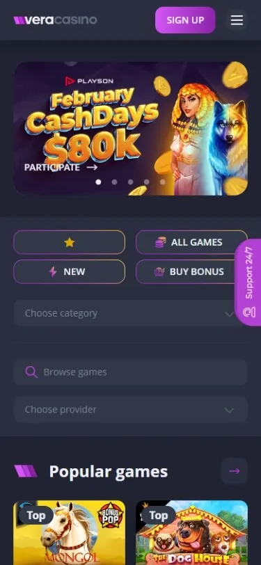 vera casino bonus
