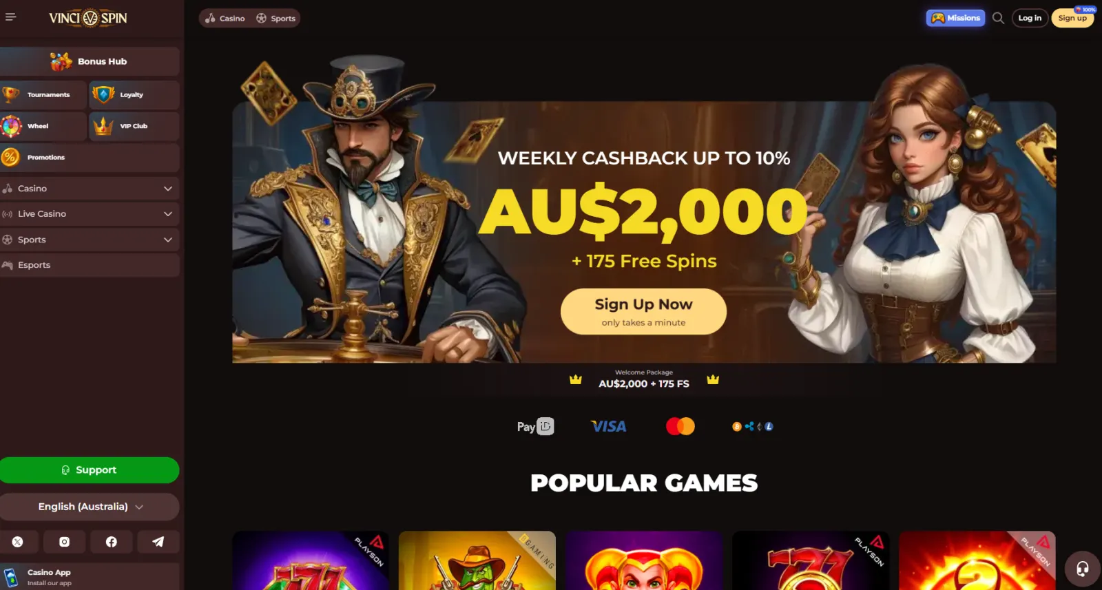 vincispin casino review