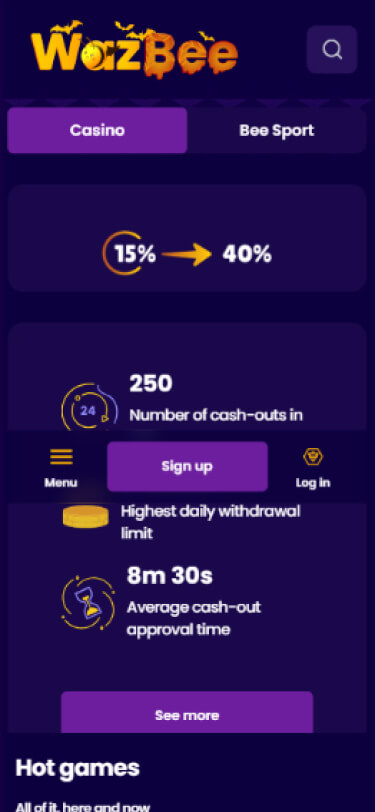 wazbee casino bonus