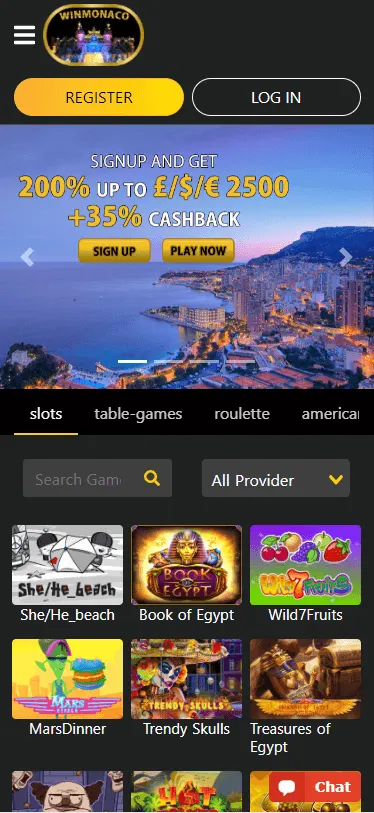 winmonaco casino bonus