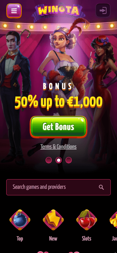 Winota Casino Bonus