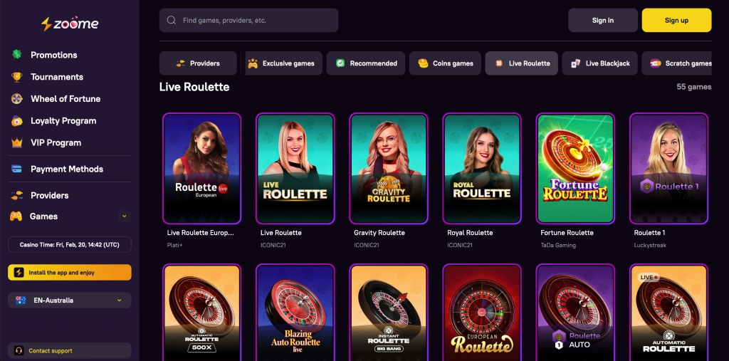 zoome casino roulette